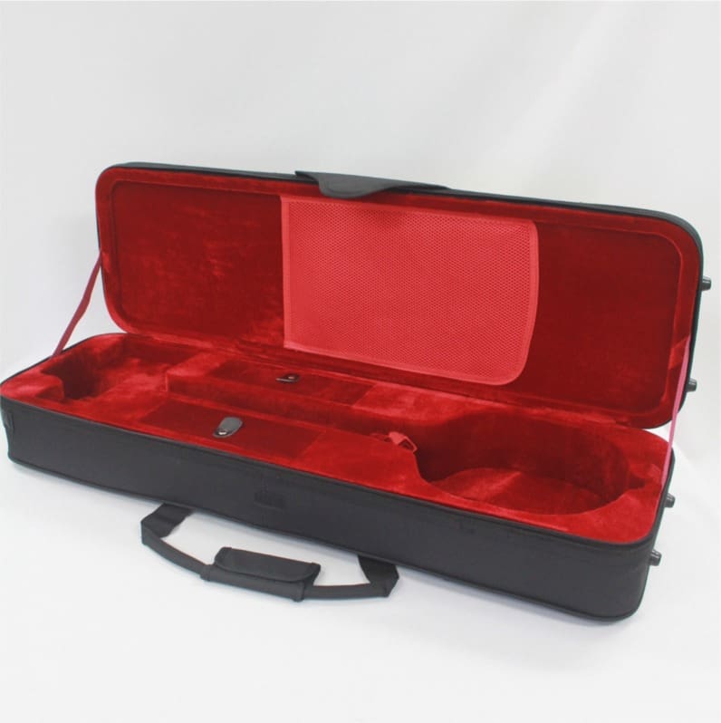 三味線 本体 ハードケース付き 布袋紅 皮破れ有り