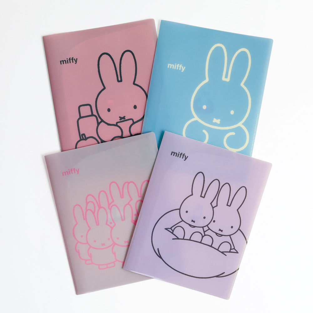 Books Kinokuniya: Miffy Clear File Six Pocket Document Holder - A4