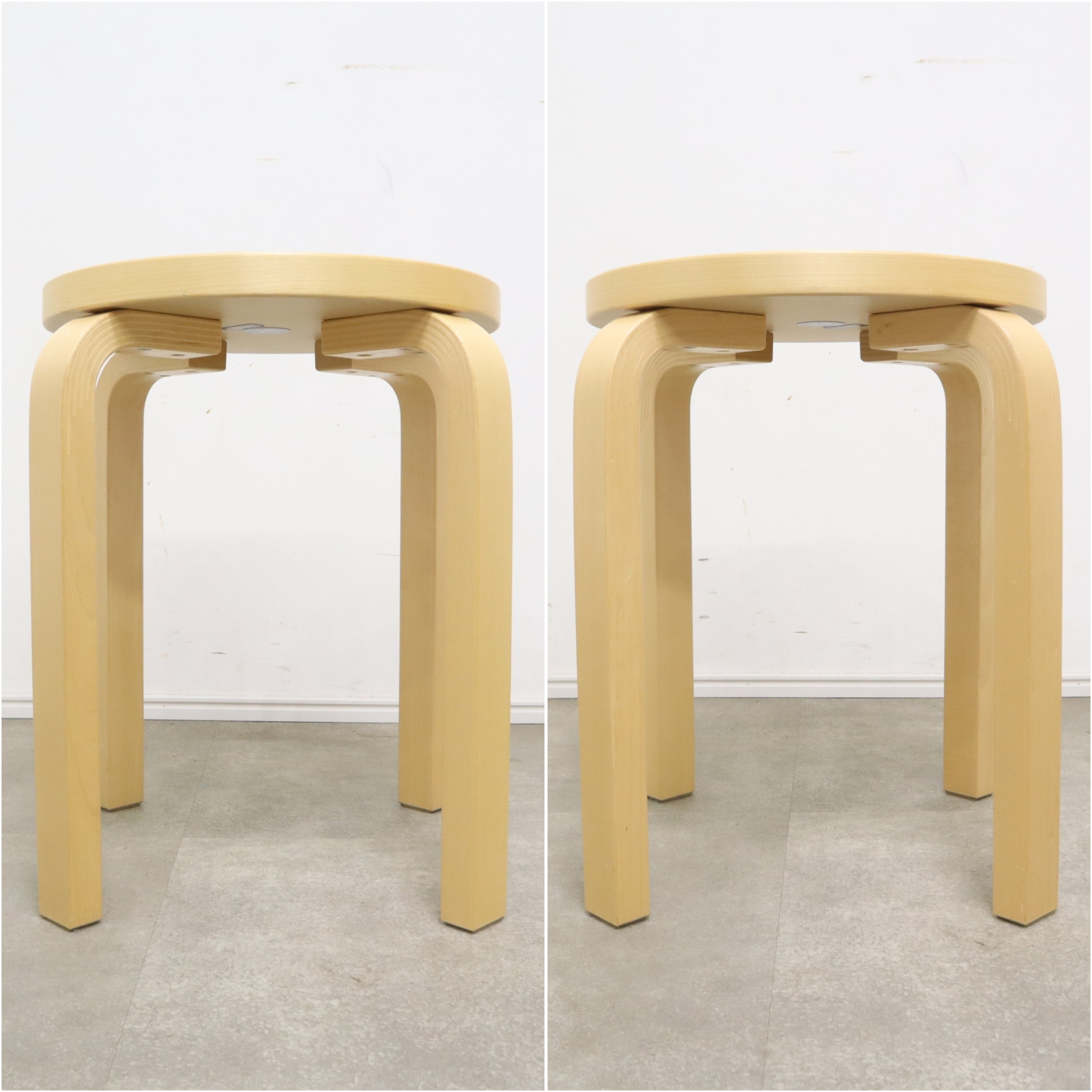 アルテック（Artek）Stool 60スコープ別注 リノリウム （チャコール 15