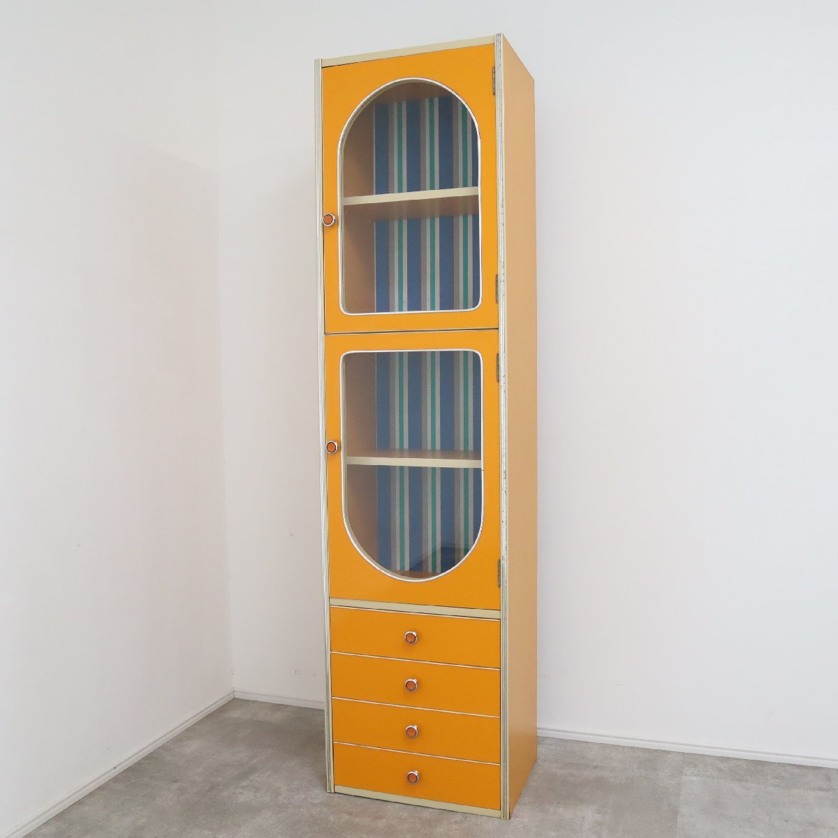 棚 レトロポップ セール 昭和レトロ 当時物 インテリア オレンジ ラック