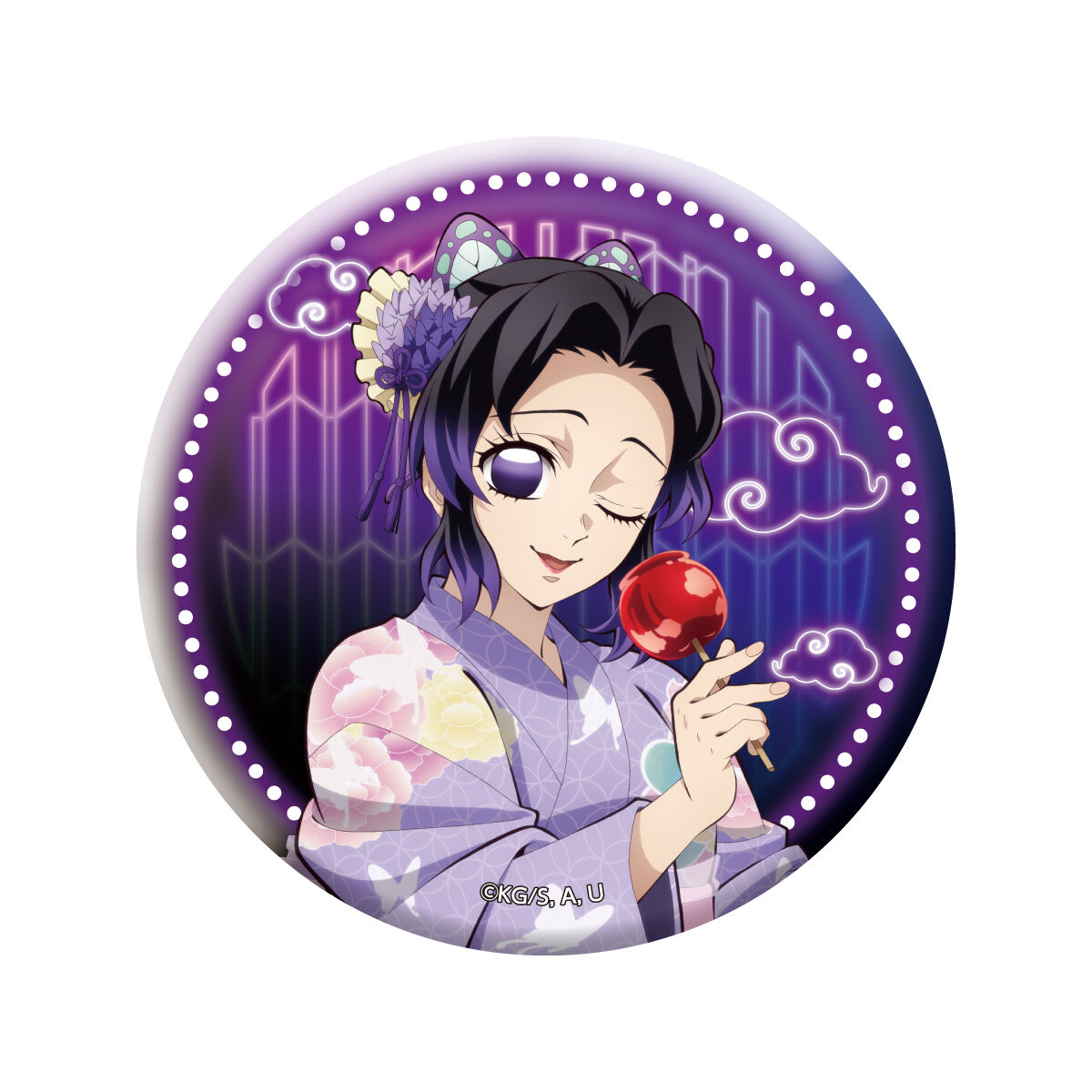 鬼滅の刃 ホログラム缶バッジ 漆ノ章inナムコ 冨岡義勇 ナムコ限定 10