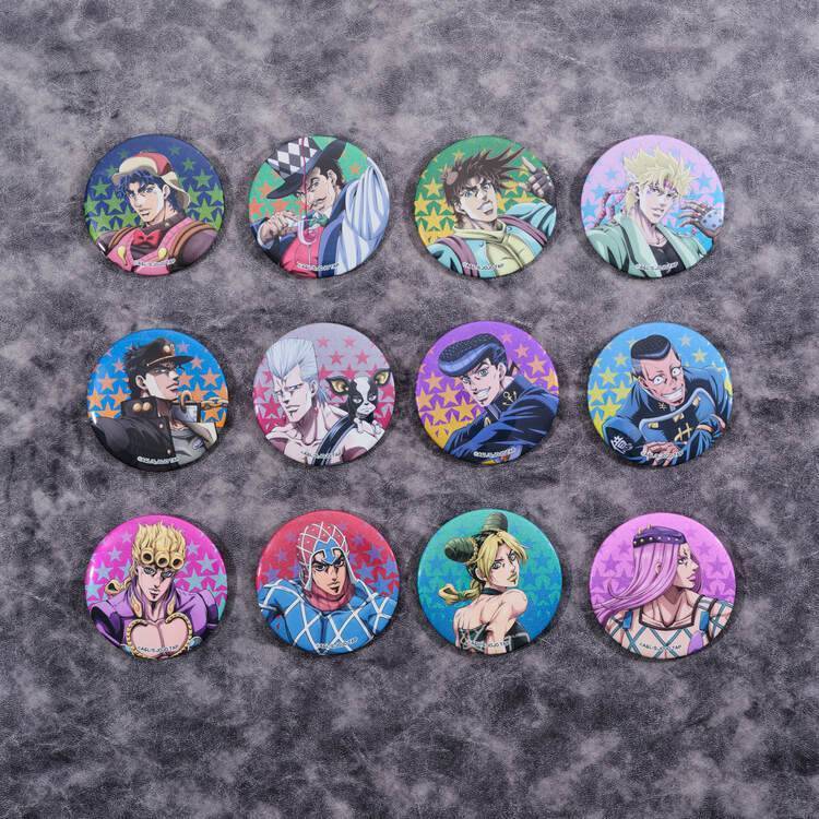 ジョジョ アニメ展 缶バッジ9個セット カーズ ジョジョ アニメ展 缶