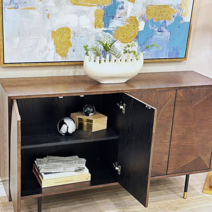 ロックデザインキャビネット ブラウン W150 | ホームインテリア萬里