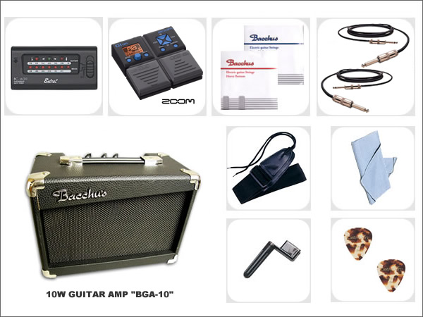 ギター、アンプ、マルチエフェクター、シールド2本セット