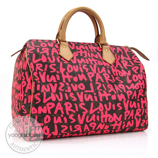 Louis Vuitton Fuchsia Graffiti Stephen Sprouse Speedy 30 Bag