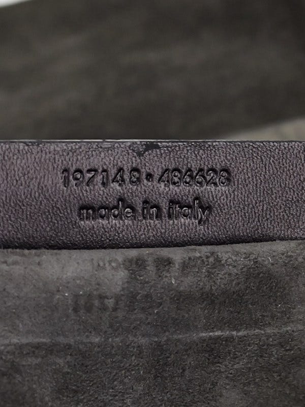 Yves Saint Laurent Grey Croc Embossed Suede Large Muse Two Bag