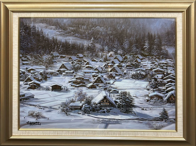 人見友紀伝説の逃亡画家油彩画油絵猿リアリズム12号