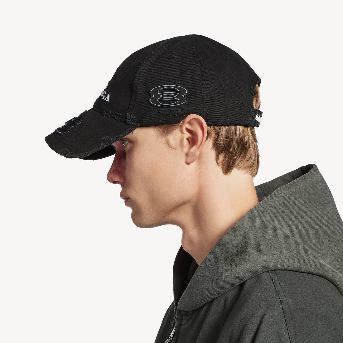 Men's Upcycled Cap in Black | Balenciaga JP