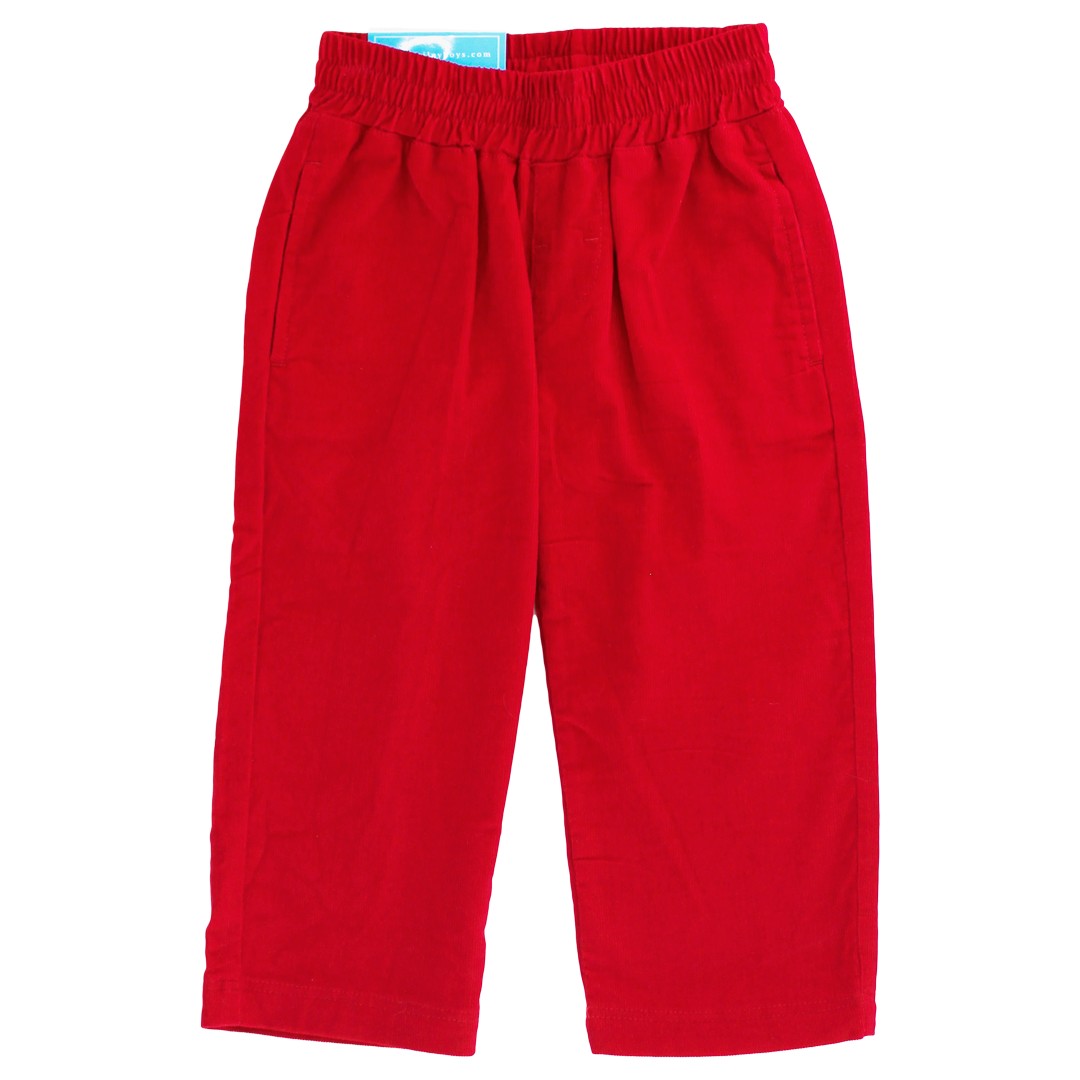 Charlie Pull on Pant - Red Corduroy – Bailey Boys