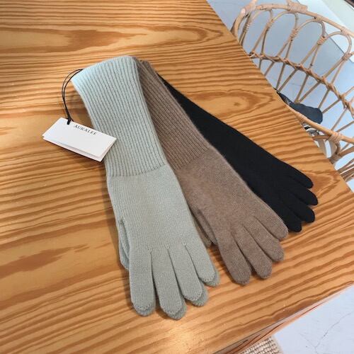 AURALEE・ベビーカシミヤニットロンググローブ | a flat shop