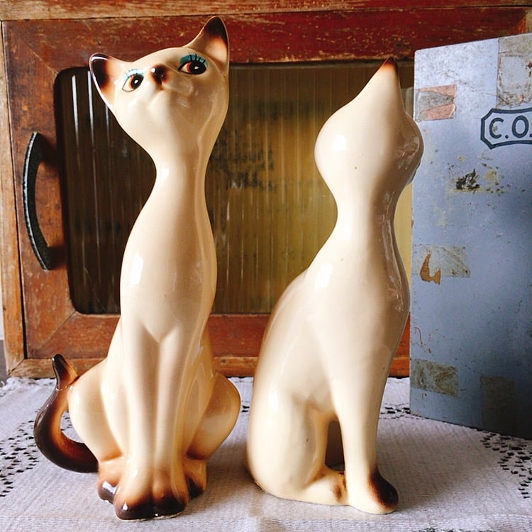 楽天市場】アンティーク 猫 置物の通販 猫の置物 レトロ ファンシー