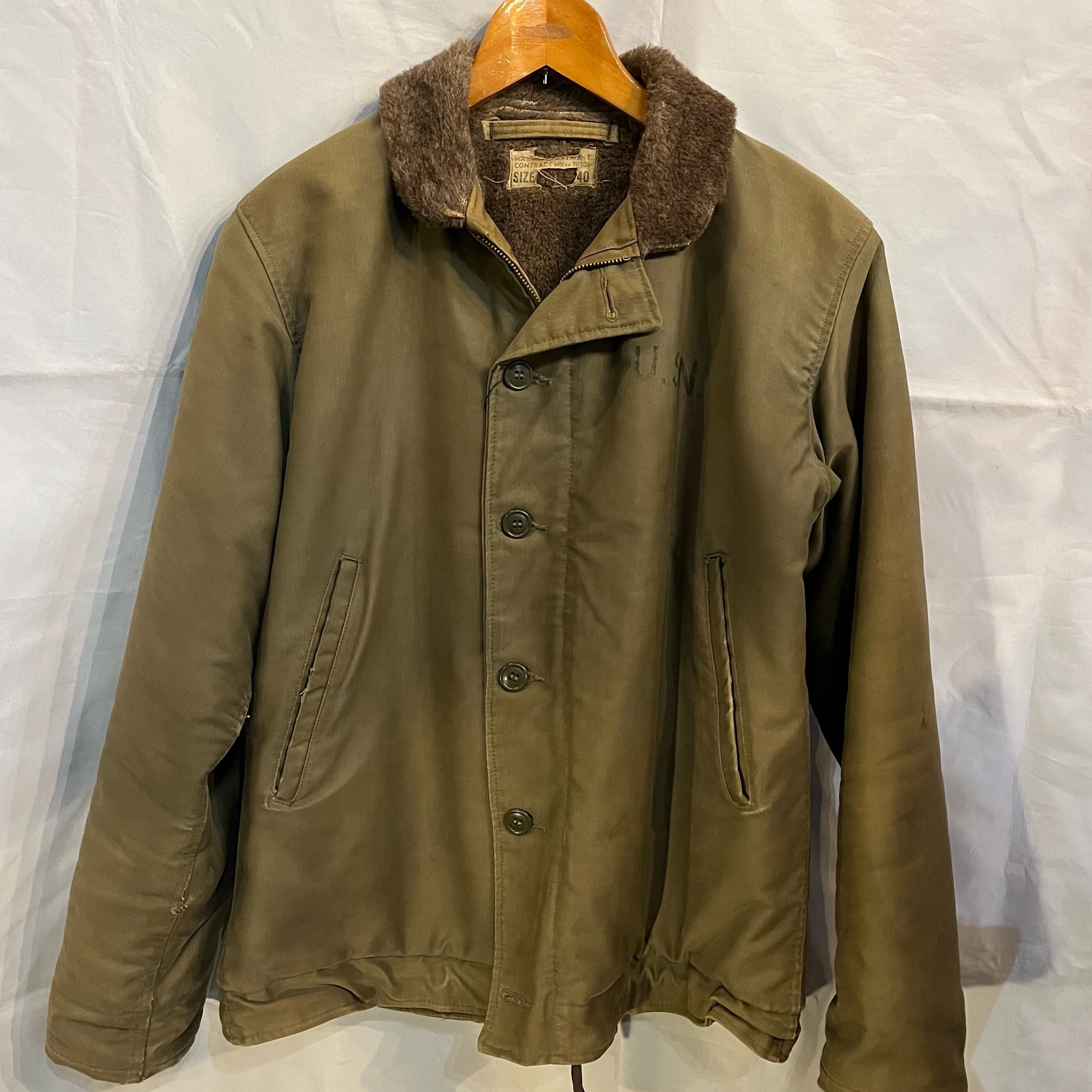 N1デッキジャケット 実物 サイズ40 ☆40s実物US NAVY N-1デッキ