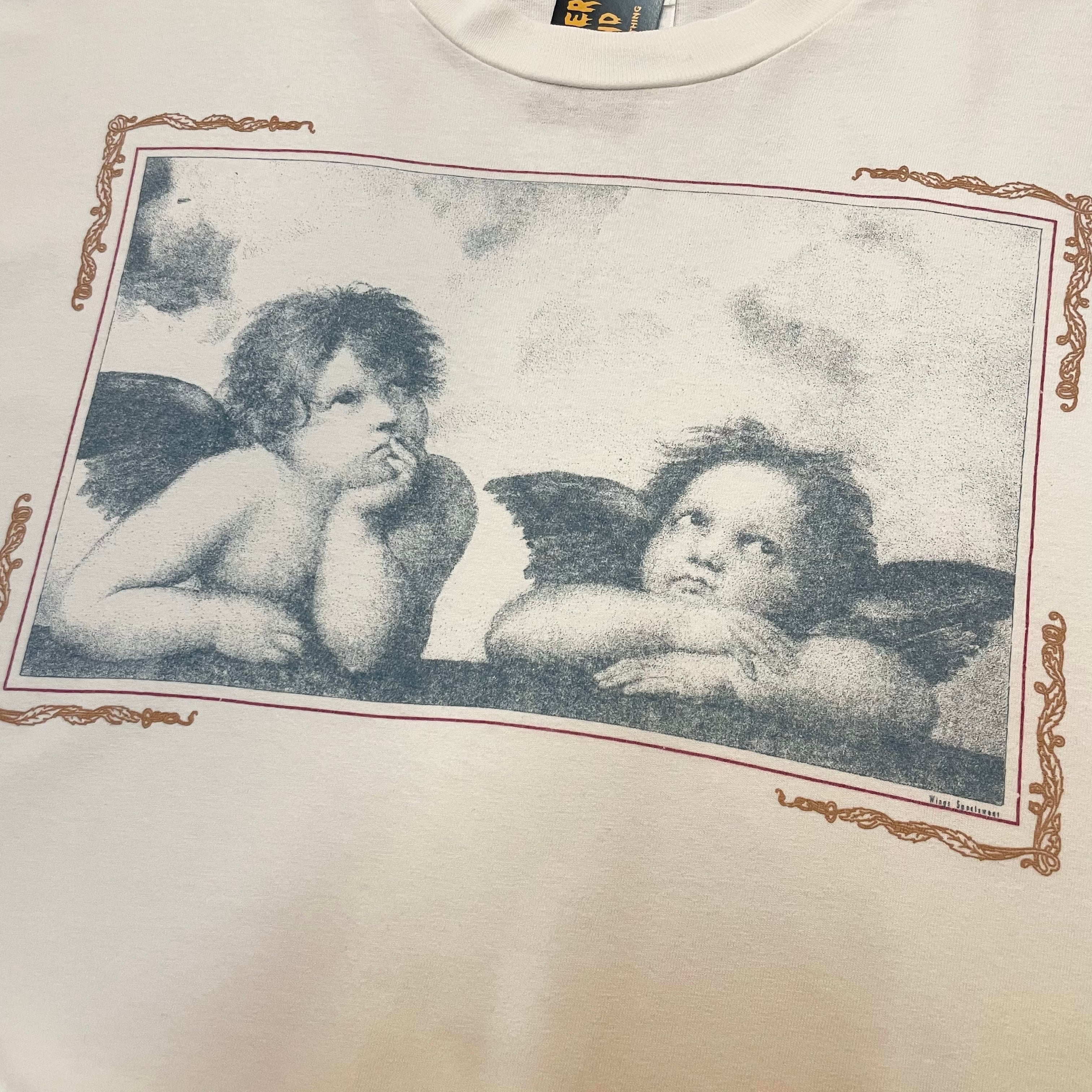 90's〜 Raffaello Santi “システィーナの聖母” 2人の天使 Tee | 古着屋
