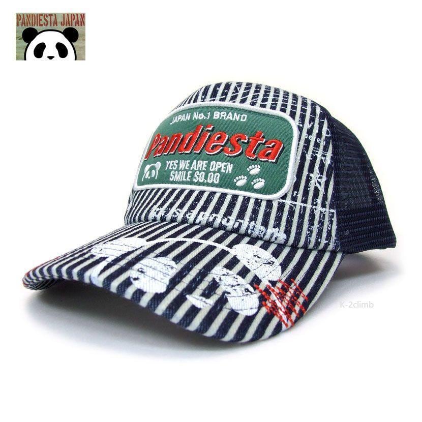 メッシュキャップ パンディエスタ ワッペンCAP ヒッコリー デニム