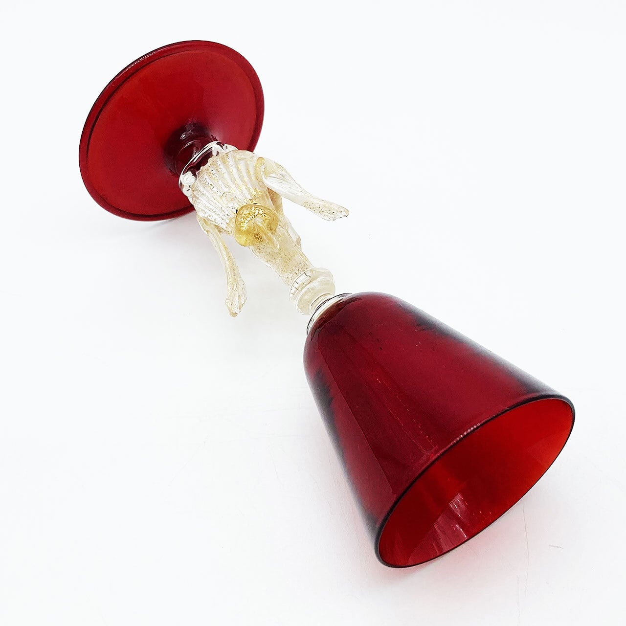 MURANO ムラノ 金彩 スワン モチーフ クリア グラス MURANO ムラノ