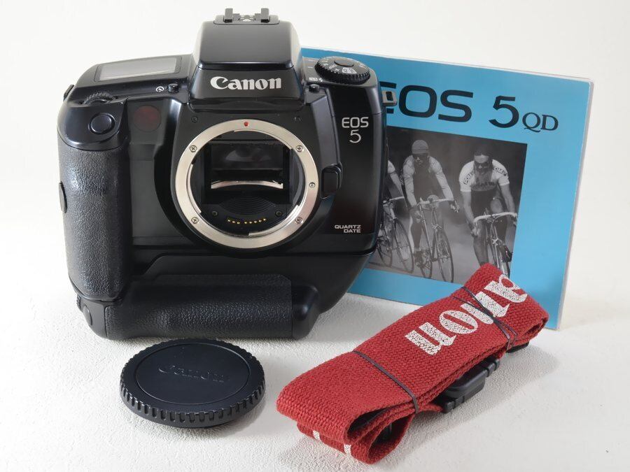 完動品】CANON EOS5 QD一眼レフ フィルムカメラ + ￼VG-10
