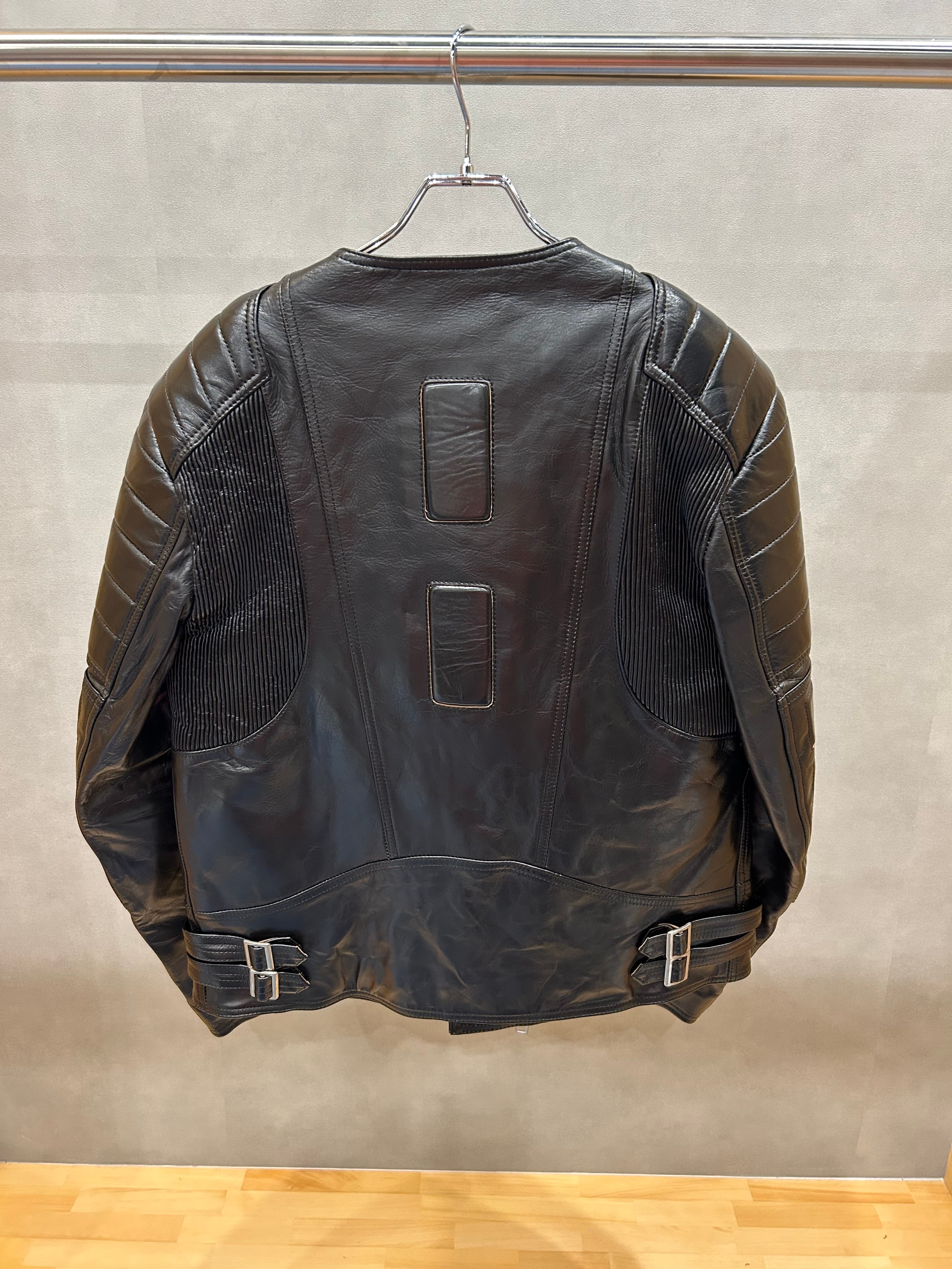 Sasquatchfabrix.】x blackmeans BATTLE LEATHER JACKET BLACK | delhezi