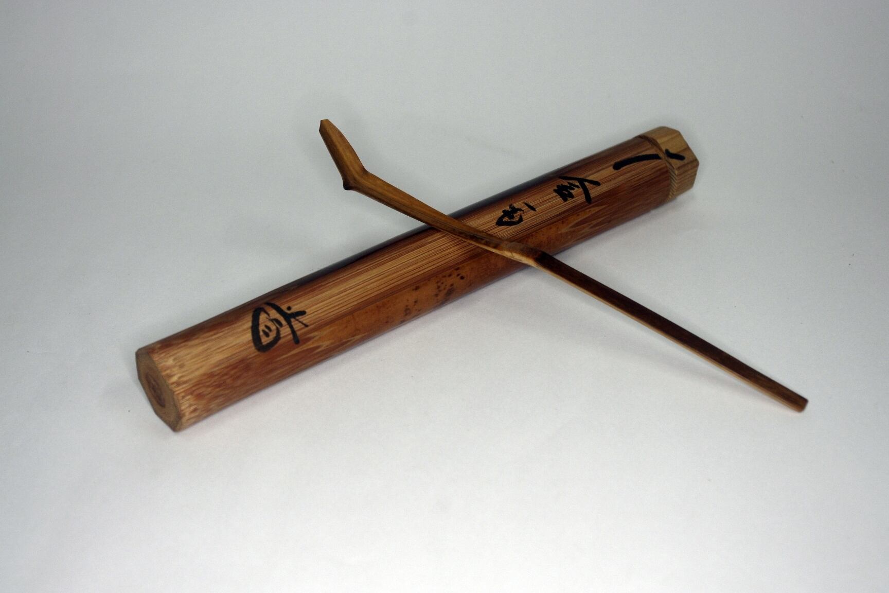 妙心寺管長 梶浦逸外 黒田宗傅 茶杓 共箱 W18.5cm東N7-1101☆2F 妙心寺