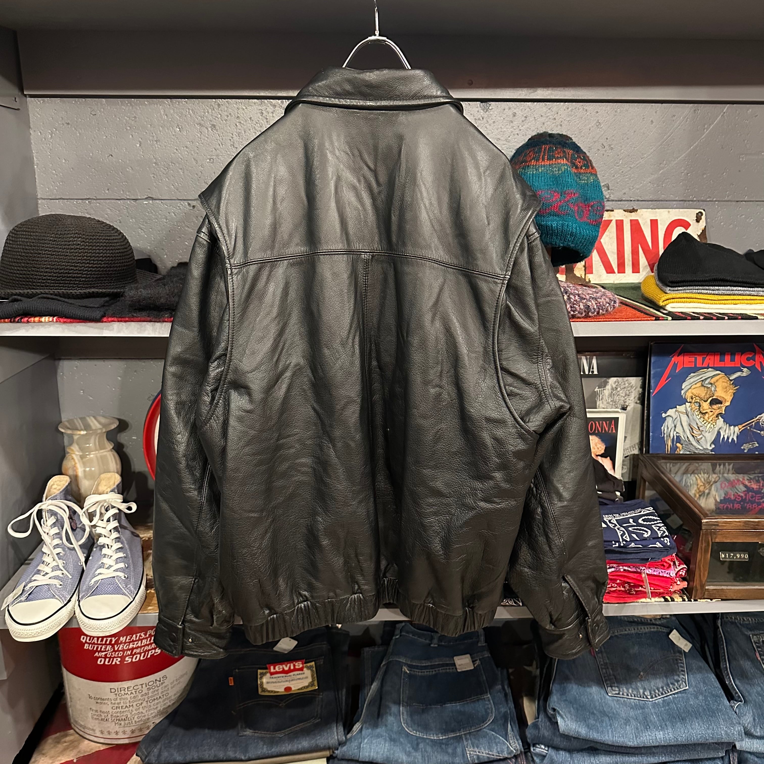 90s ST JHON'S BAY レザー ドリズラー ジャケット 90s BAY レザー