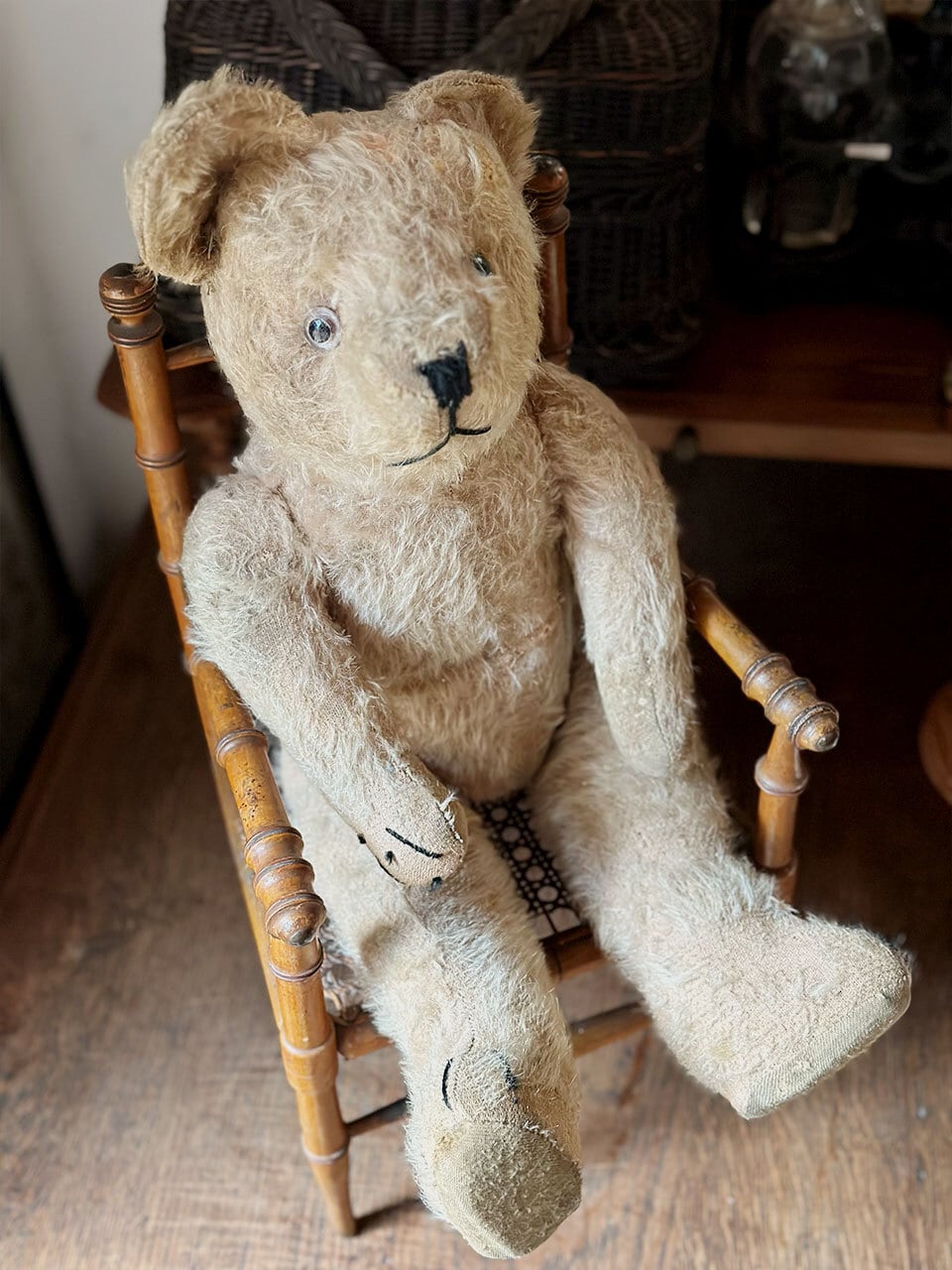 クリームベージュ色のベア クマのぬいぐるみ | Brocante de La Cocotte