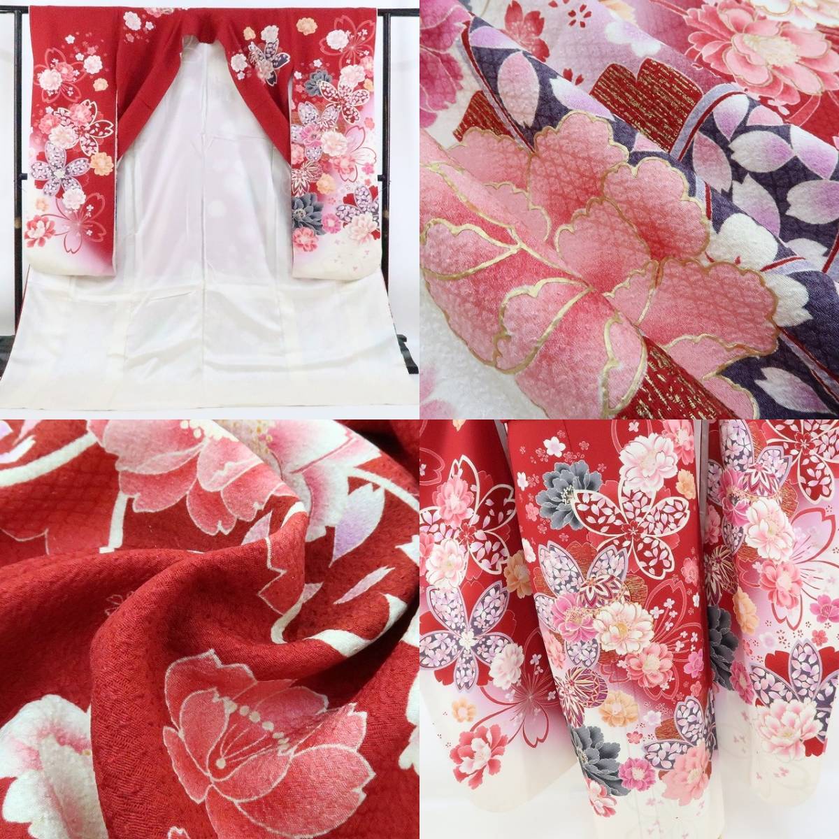 総絞り金駒刺繍七宝観世水振袖晴れの日成人式卒業式着物114p