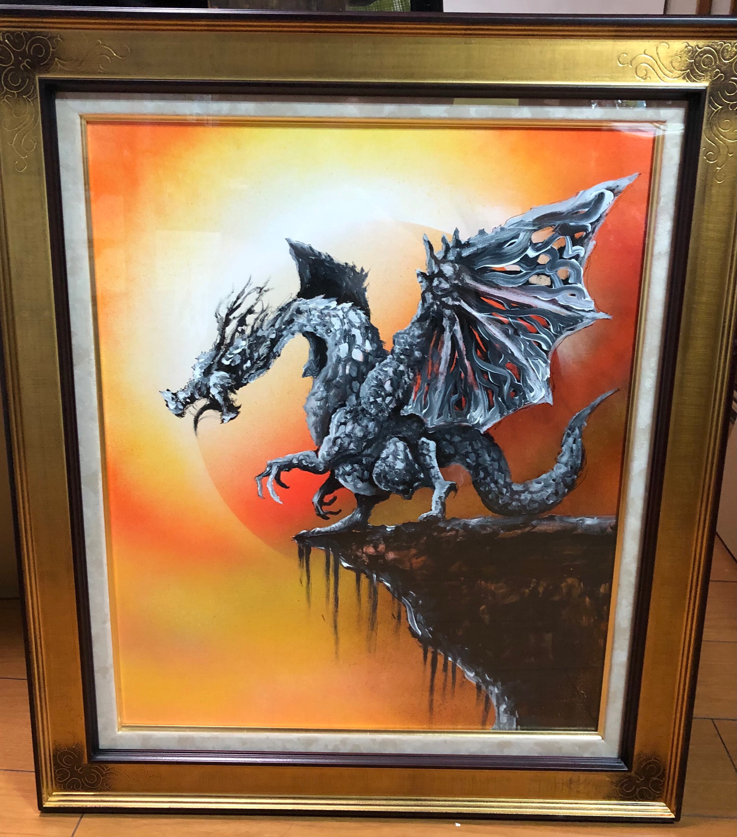 クリアランス スプレーアートエデン F6キャンバス ドラゴン 龍 サイン