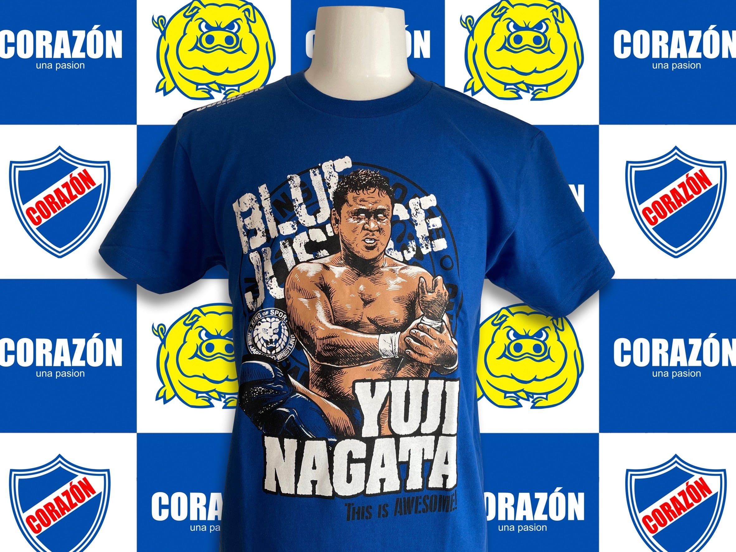 永田裕志✖️CORAZON『BLUEJUSTICE #53』Tシャツ | コラソンプロレス