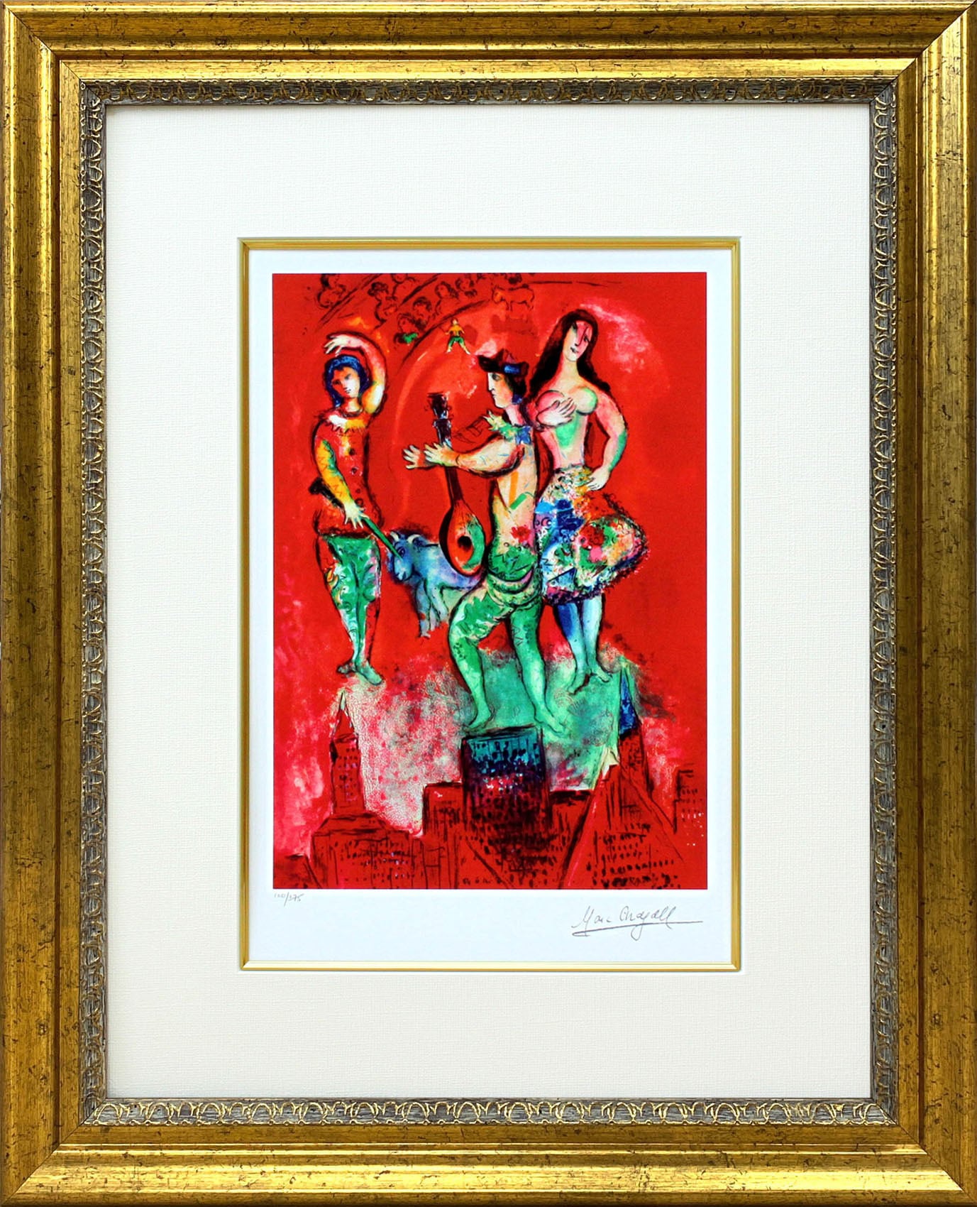 送料込み 美品額縁 マルクシャガール 魔王と王国 677 送料込み 美品