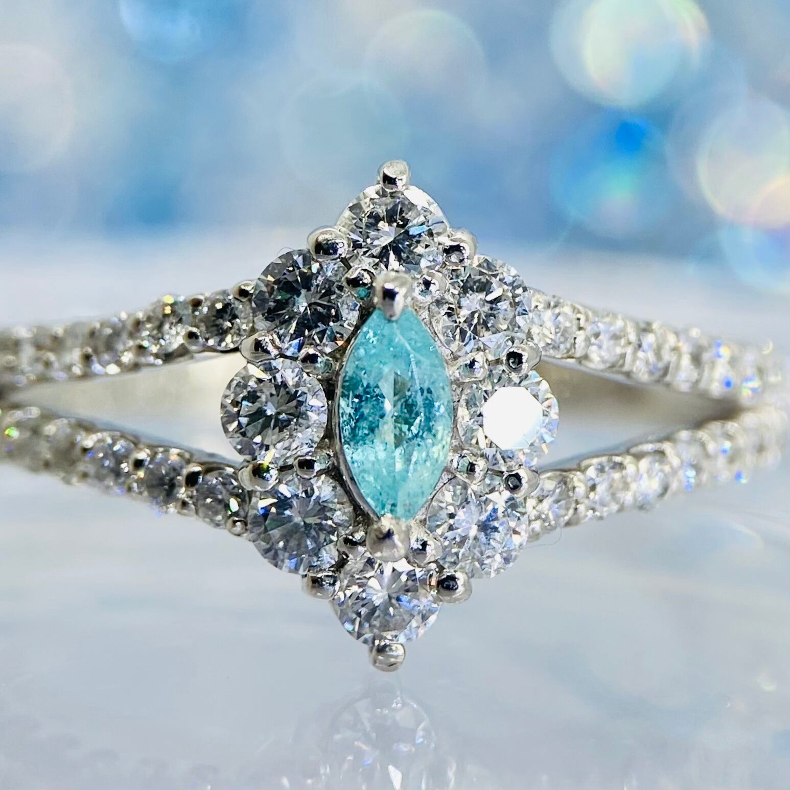 ネオンブルーのお星さま!!☆バターリャパライバトルマリンペンダント