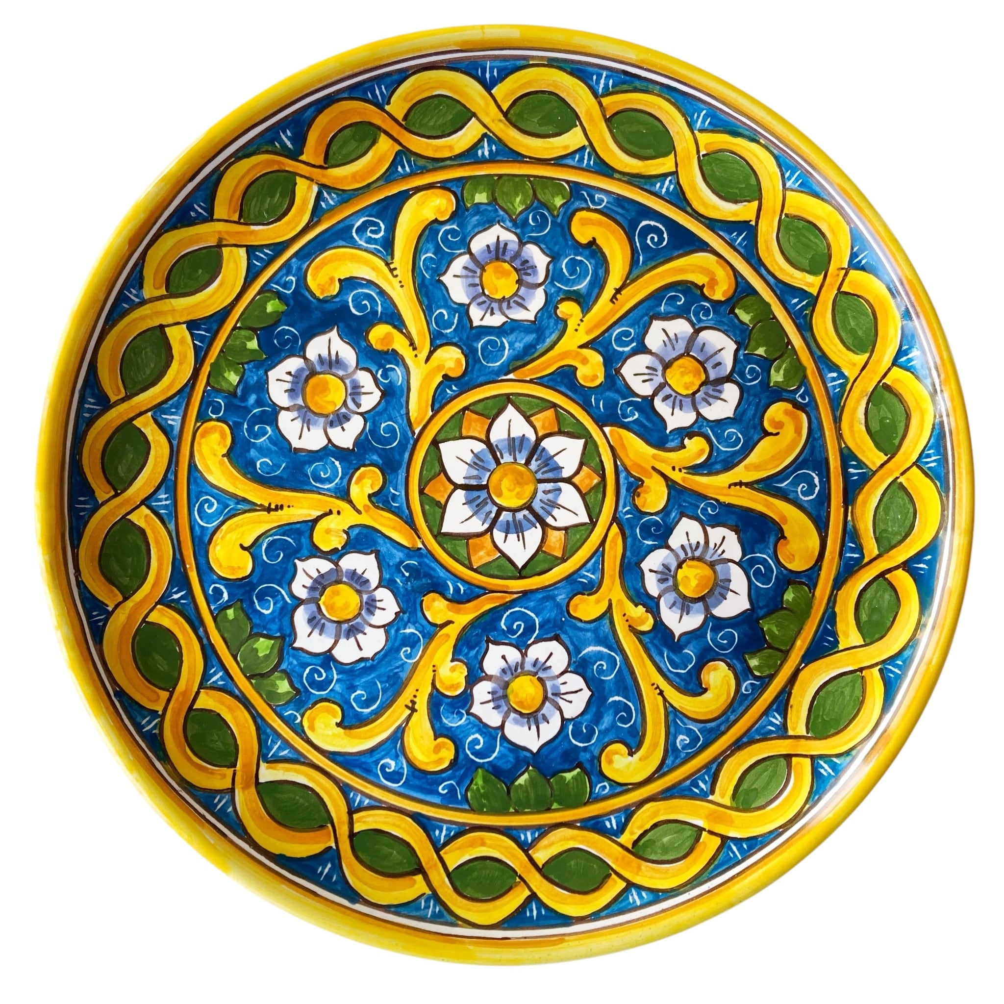 絵皿 26cm GEO037 マヨリカ焼き イタリア陶器 シチリア | イタリア陶器