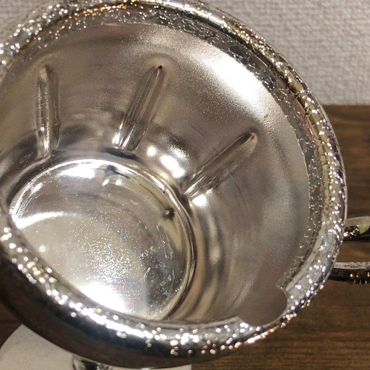 ◇アンティークミルクポット＆シュガーポット レトロカフェ 銀シルバー