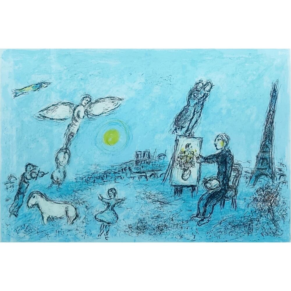 シャガール『画家とその二重像』