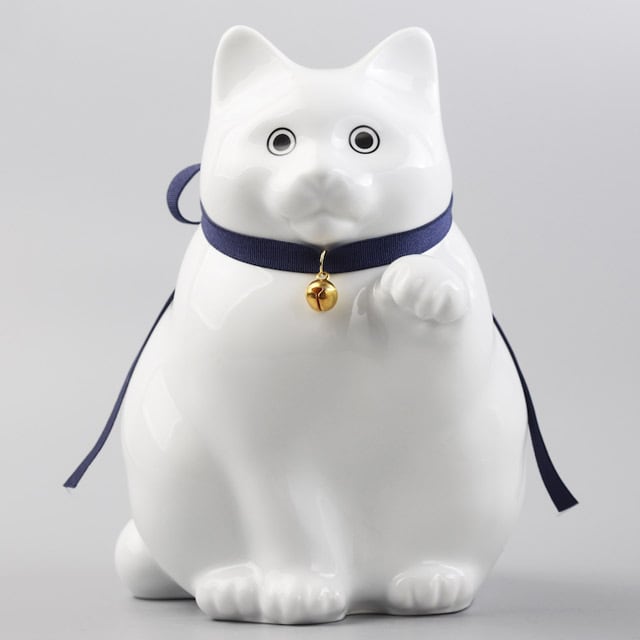 招き猫 弍号白丸 / Manekineko Bank Second Model fat White | KataKoto