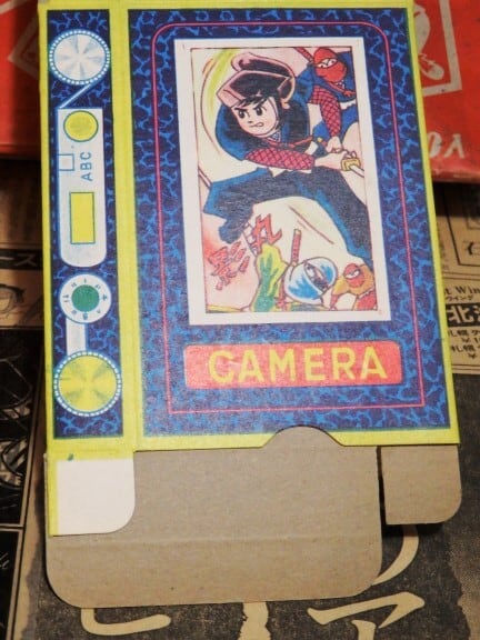 なつかしの駄玩具 日光カメラ 種紙付き 忍者影丸・ミッキーマウス・狼