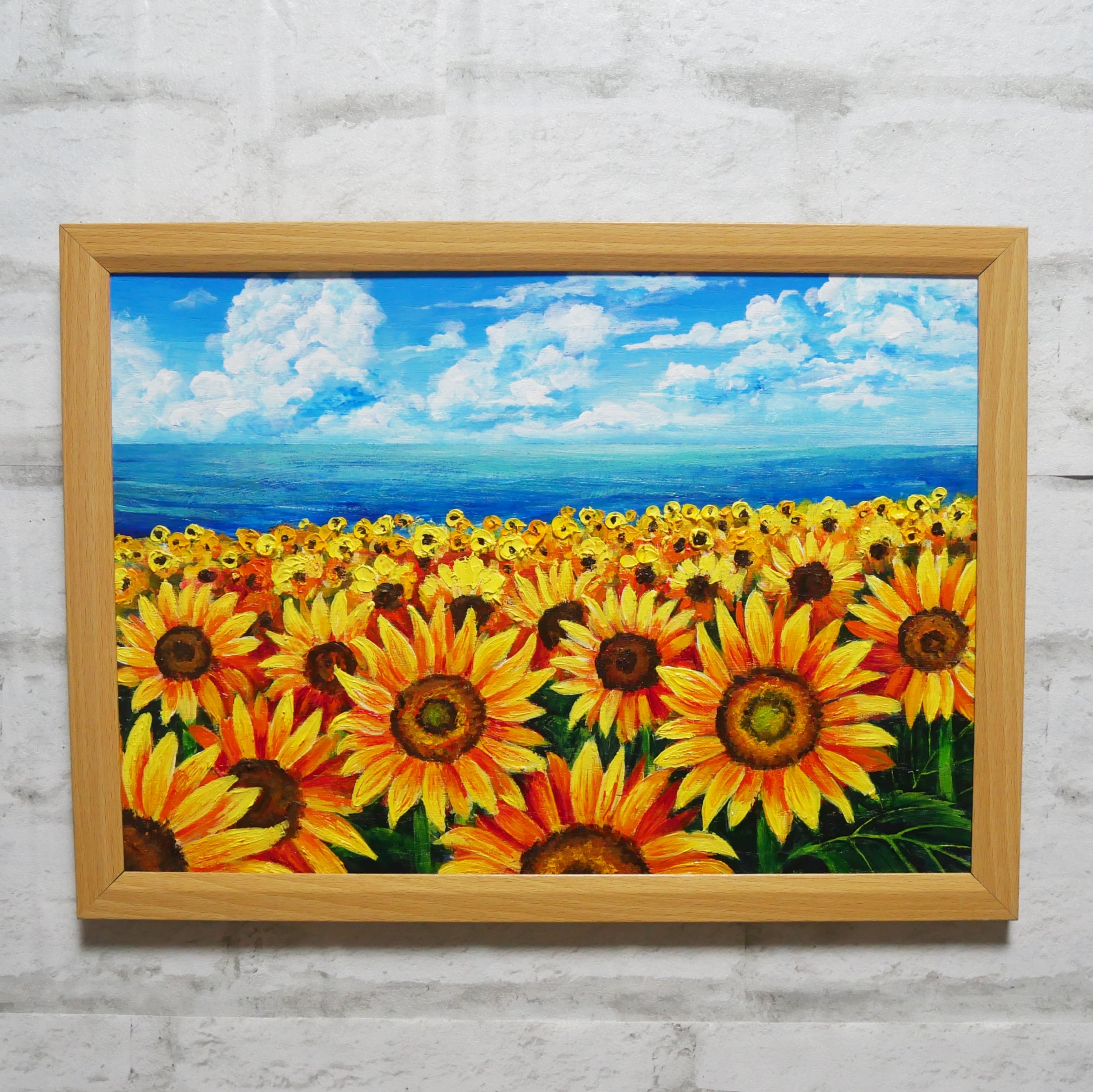 油絵 油彩 油彩画 絵 絵画 【野生のお花畑】B4 【公式通販】