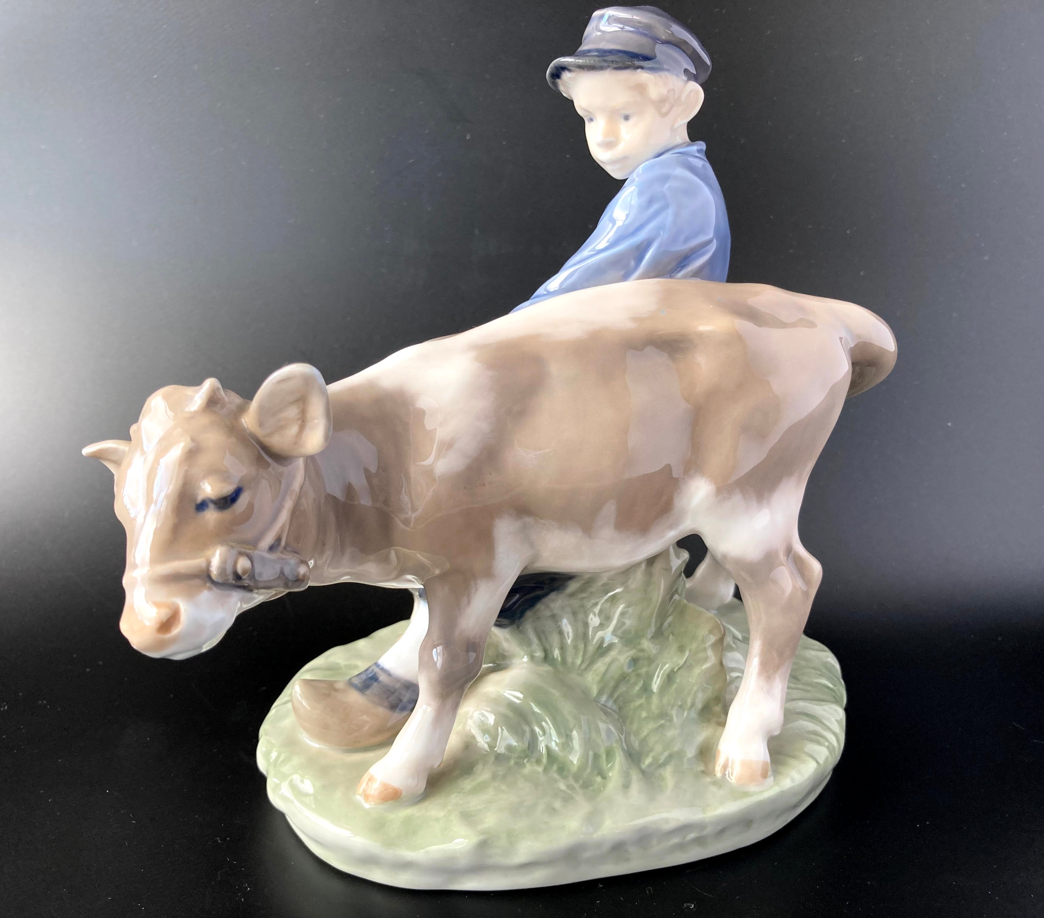 1916年 ロイヤルコペンハーゲン イヤープレート 「天使と羊飼い」 北欧