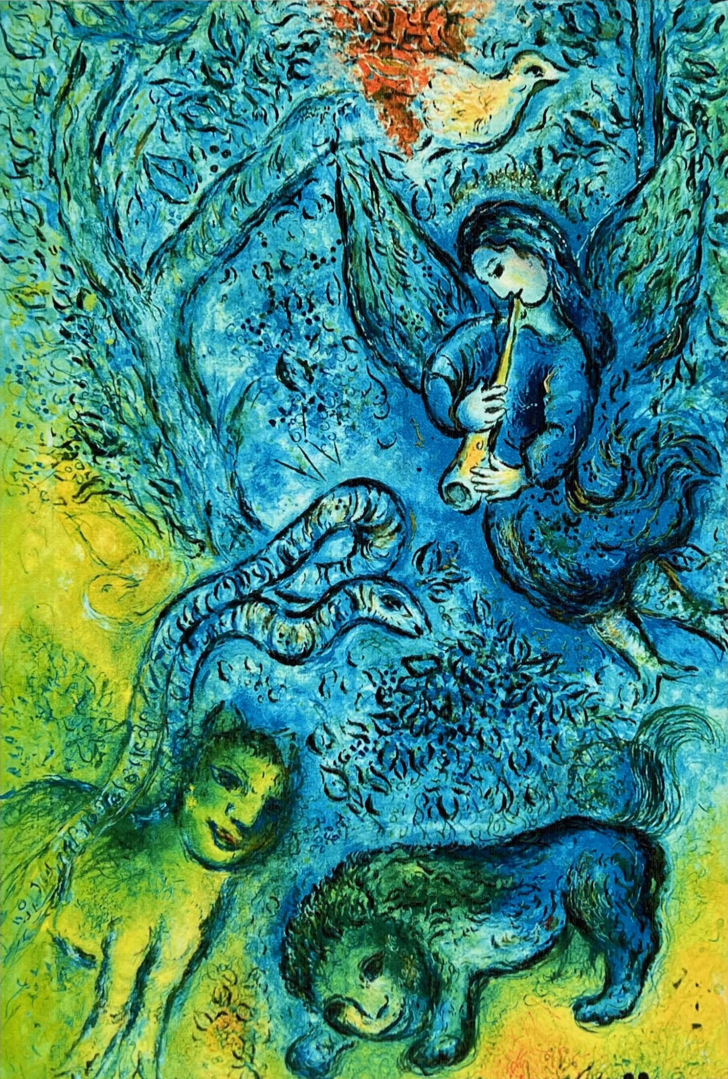 送料込み 美品額縁 マルクシャガール 魔王と王国 677 送料込み 美品