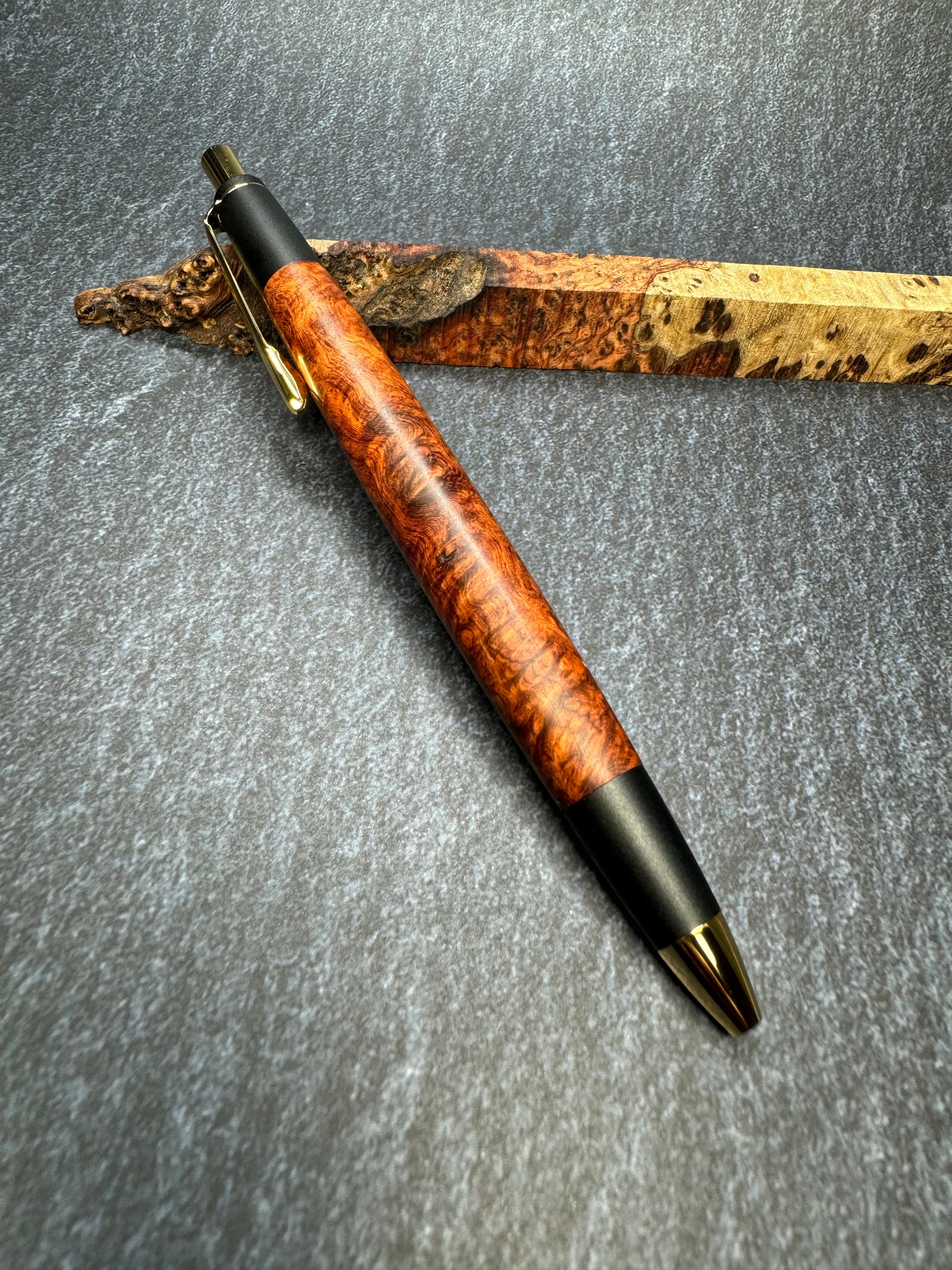 476 超極上 本花梨 瘤杢 木軸シャーペン 木軸ボールペン 449ペン工房翌