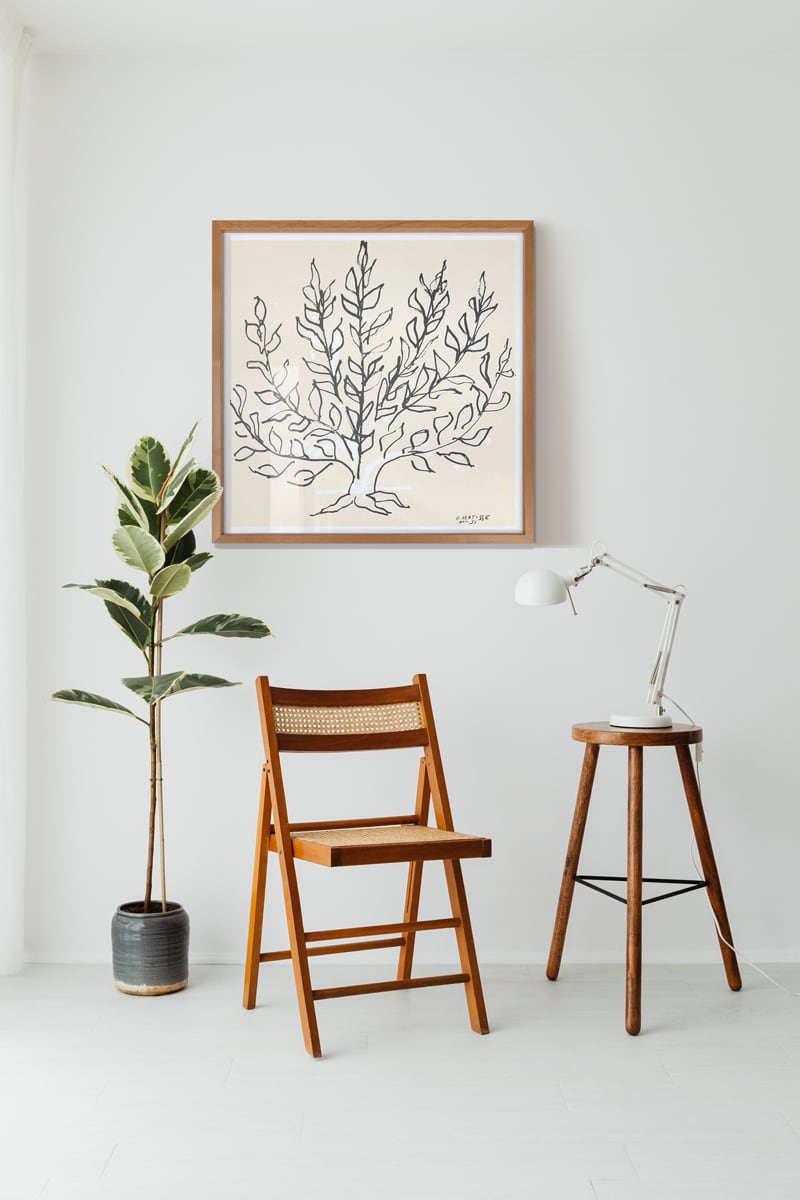 額縁付き] アンリ・マティス「Le platane（低木）Lサイズ」大型サイズ