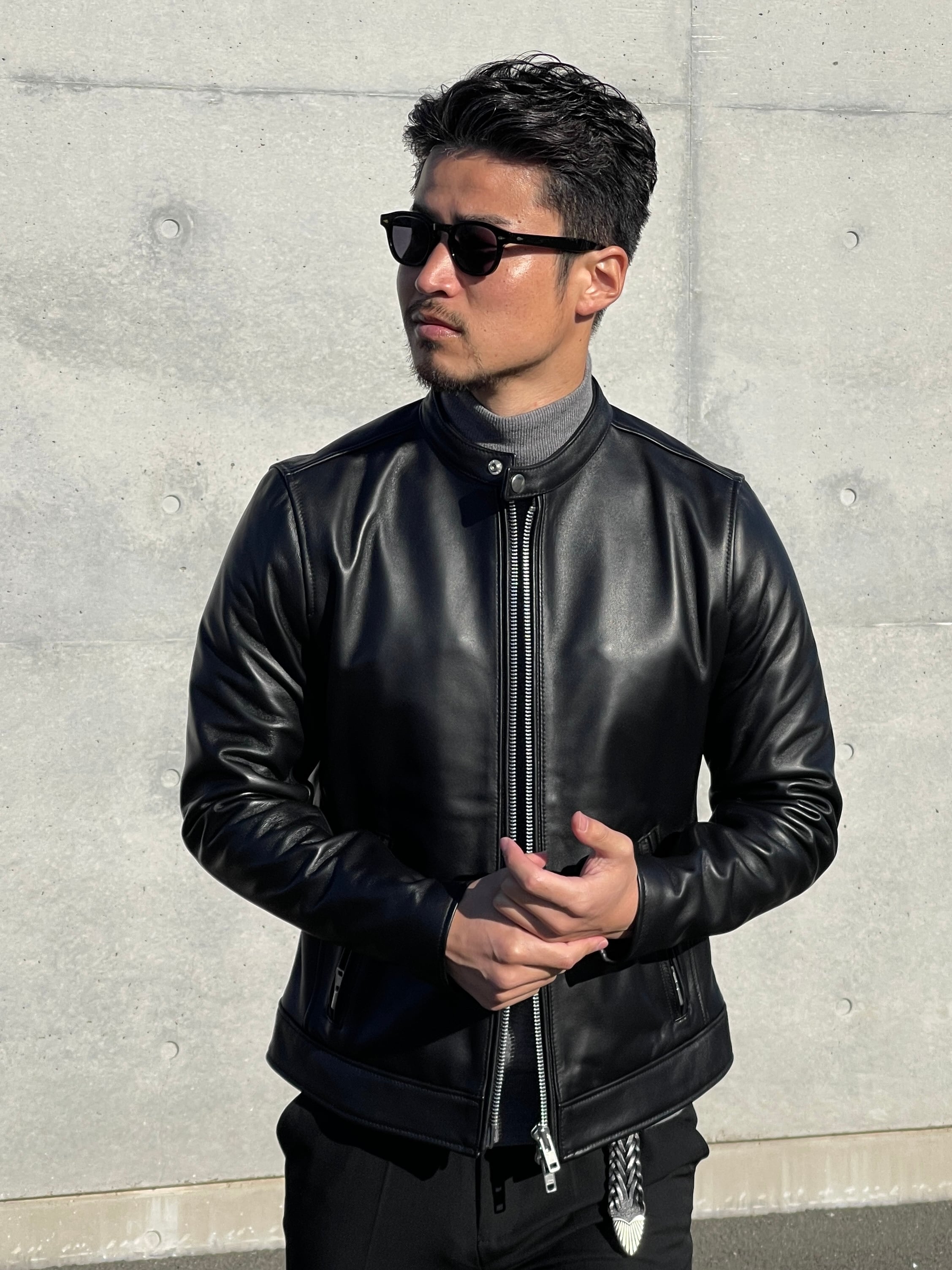 高品質】ラムレザーシングルライダース | Wide Range