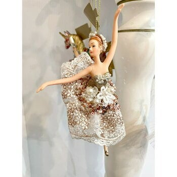 バレエ雑貨 バレリーナオーナメント シャンパンバレリーナ人形 バレエ