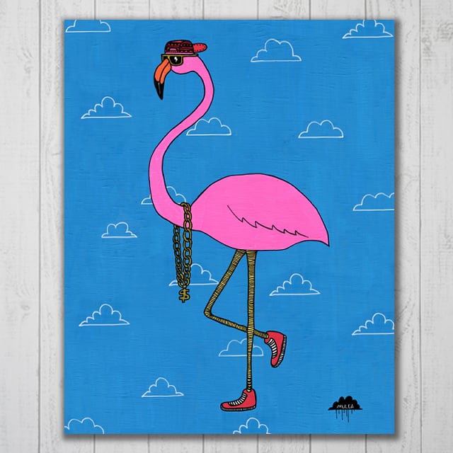 アートインテリア(キャンバス)/A-C-8-5040_Frederick the Flamingo