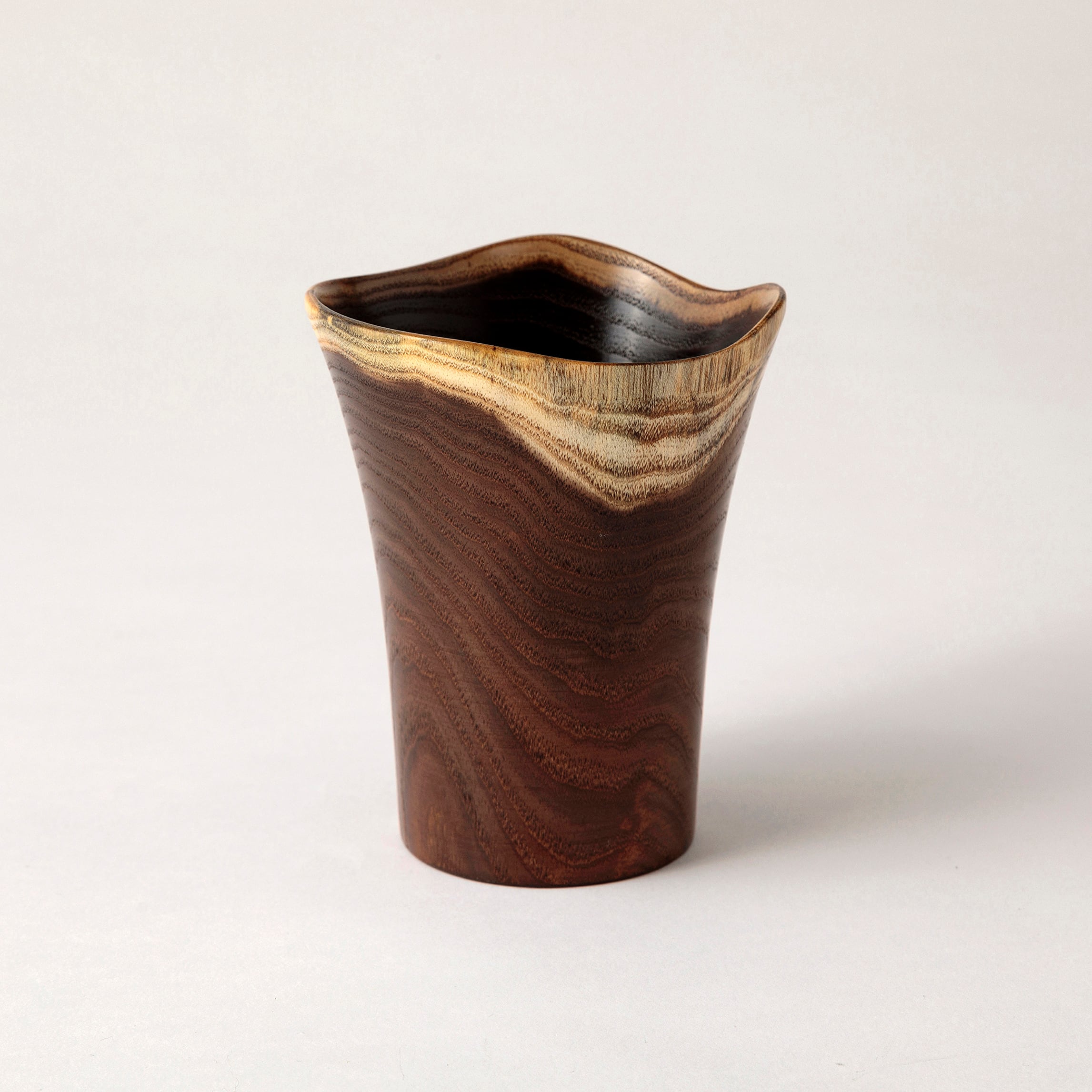 木製壺 木製花器 工芸品 花瓶 槐 エンジュ 円館工芸舎 木製置物 槐