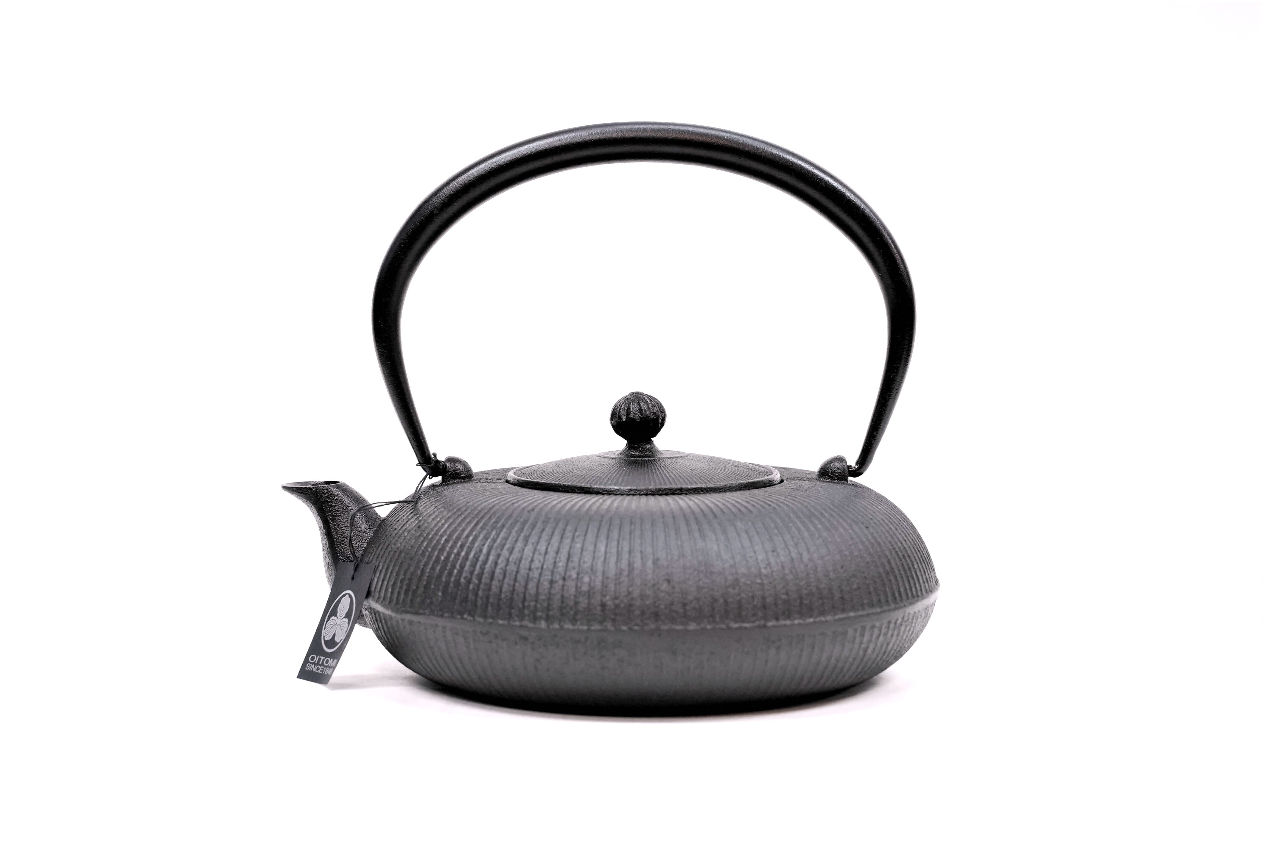 鋳鉄製 茶釜 丸型 黒 鉄瓶 アンティーク 工芸品 【公式通販】