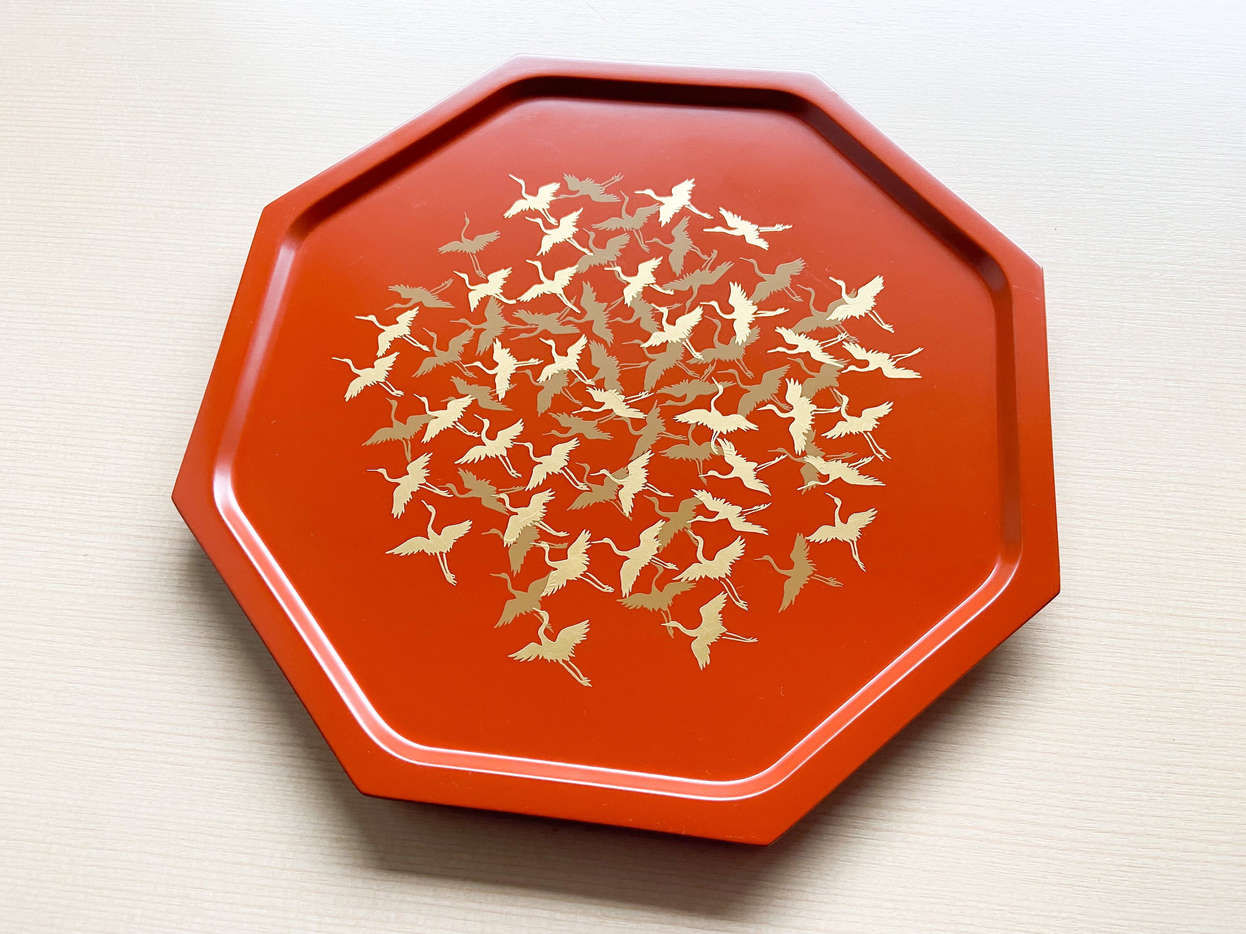 菓子盆 銘々皿 螺鈿 箸 木箱 共箱 漆器 花文様 菓子盆 銘々