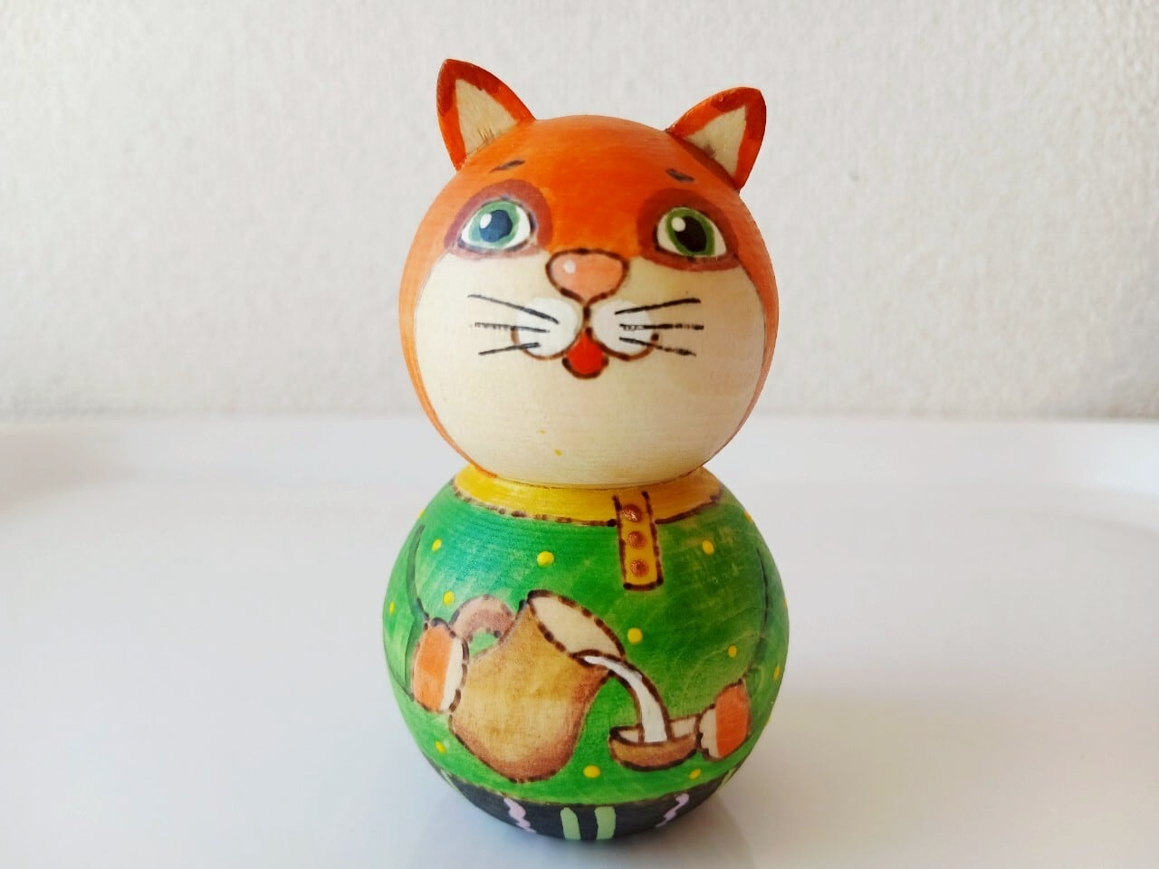 貯金箱 当時物 昭和 レトロ 内藤ルネ JON 陶器 白 高さ約17㎝