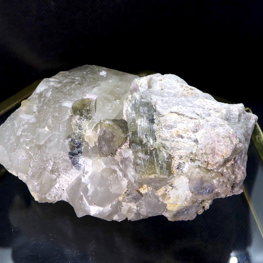 SALE※ グリーン トルマリン 母岩 煙水晶 スモーキークォーツ 電気石