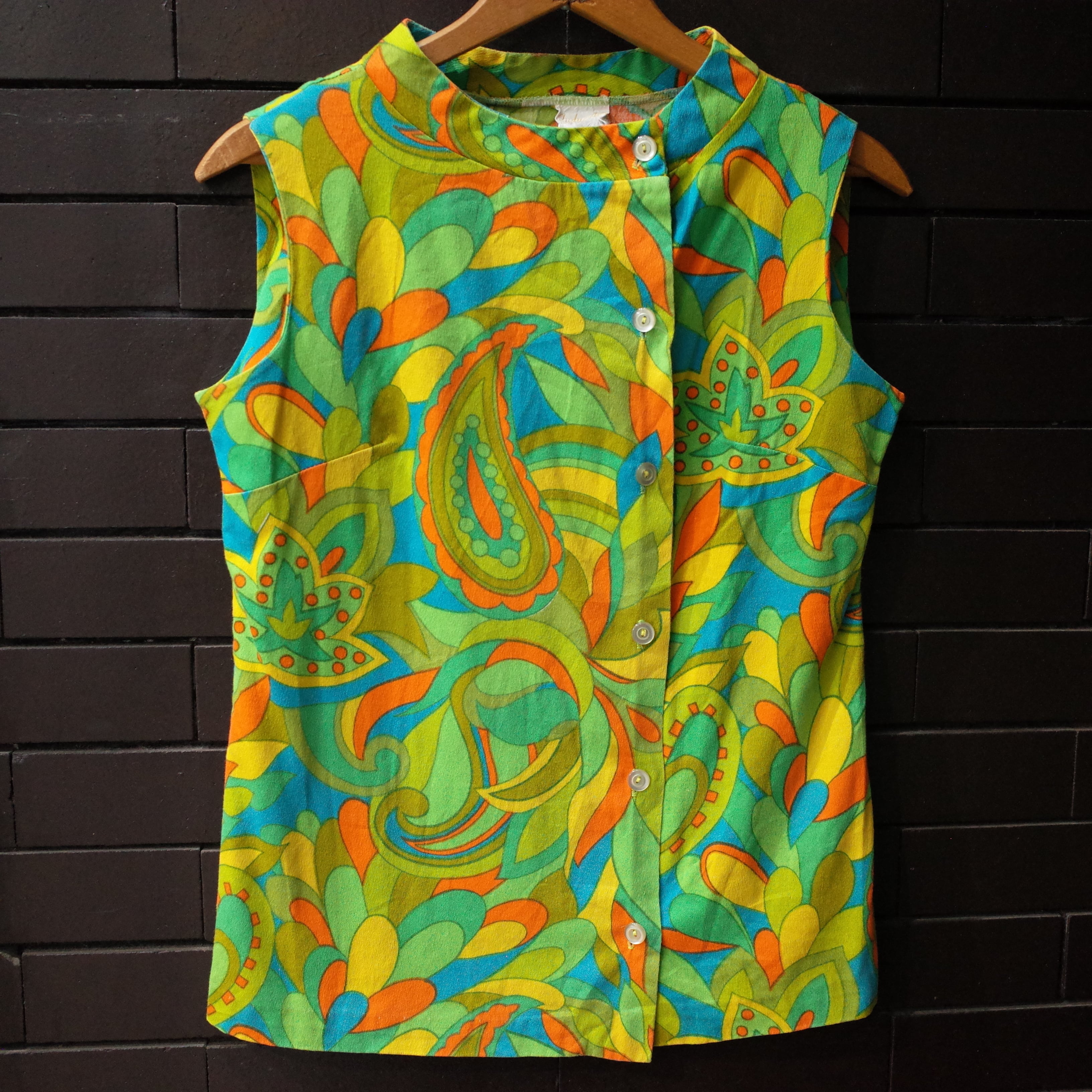 60'~70's vintage psychederic patterned tops/60~70年代