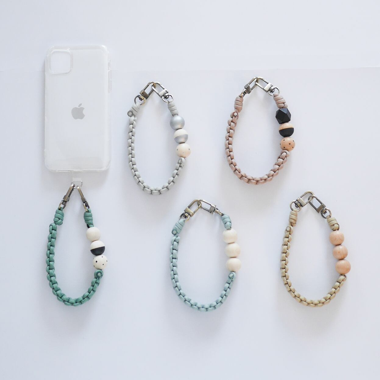 オーダー用】ハンドストラップ パラコード スマホストラップ くすみ