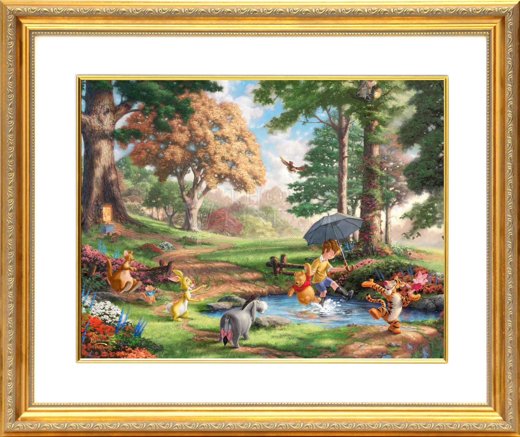 ポスター プーさん ティガー ロンドン 額付 約12cm 角